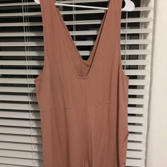 World Market Cotton/Linen Jumpsuit - Picture 3 of 4